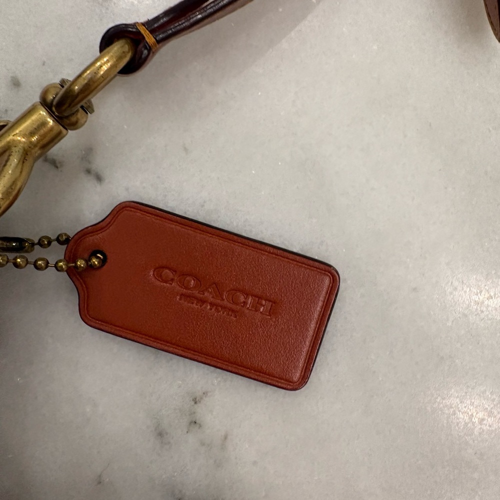 Coach Brown Leather & Signature Canvas Crossbody Bag - Picture 2 of 8